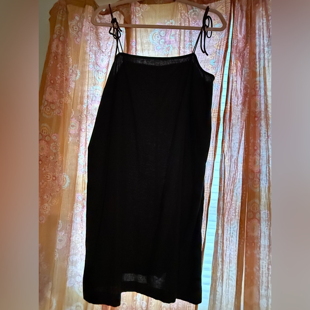 Old Navy Black Tie Shoulder Dress